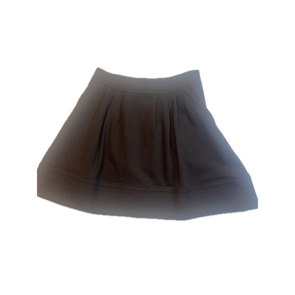 Marc by‎ Marc Jacobs Black Pleated Mini Skirt - Cop.Copine Trim Detail S